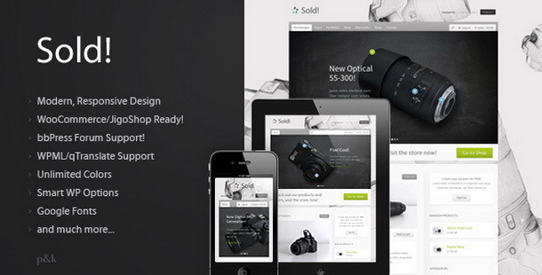 wordpress sold商城购物主题 wordpress sold商城购物主题支持WooCommerce插件